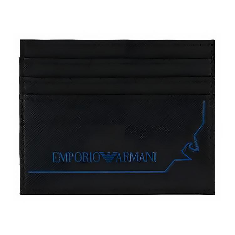 

Emporio Armani Logo Print PU Card Holder Men Accessories Black YEM320-731E8-0001 Black