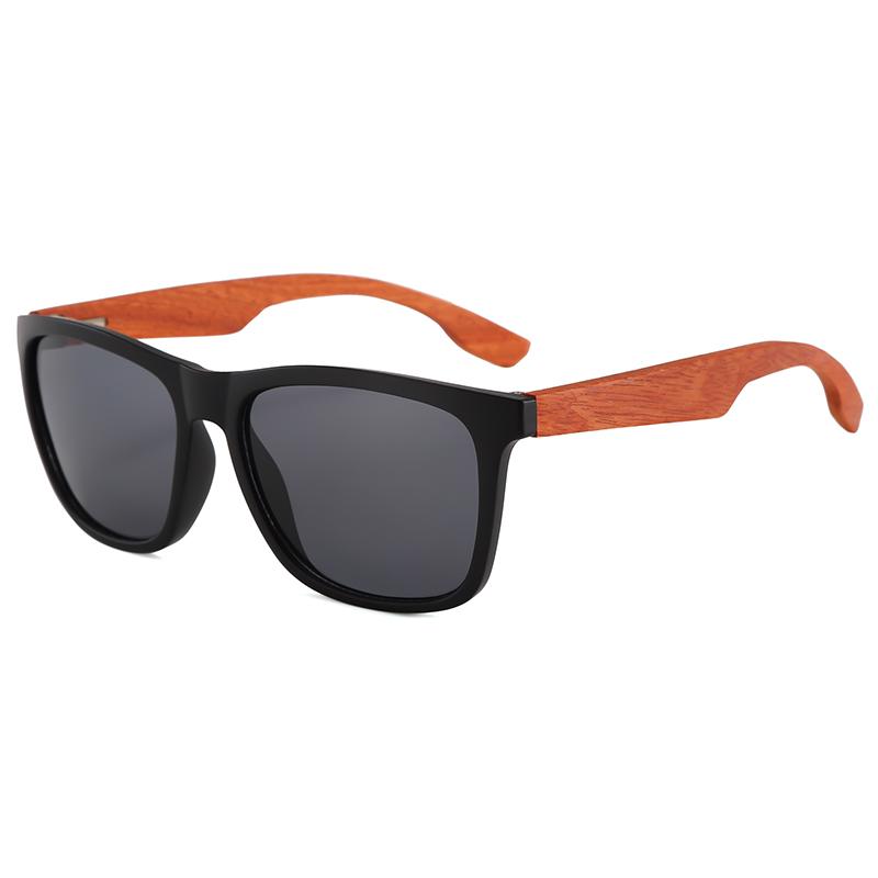 Brand Classic Wooden Square Sunglasses Vintage Fashion UV400 Protection for Women Men Retro Outdoor Driving