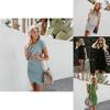 Elegant Womens Asymmetric Bodycon Short Sleeve Holiday Summer Party Mini Dress