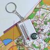Portable Small Keychain Thermometer Compass Outdoor Mountaineering Buckle Compass Pointer for Wilderness Exploration