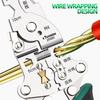 Foldable Wire Stripping Pliers Voltage Testing Cable Cutting Crimping Pliers Multifunctional Wire Stripper Electrician Pliers