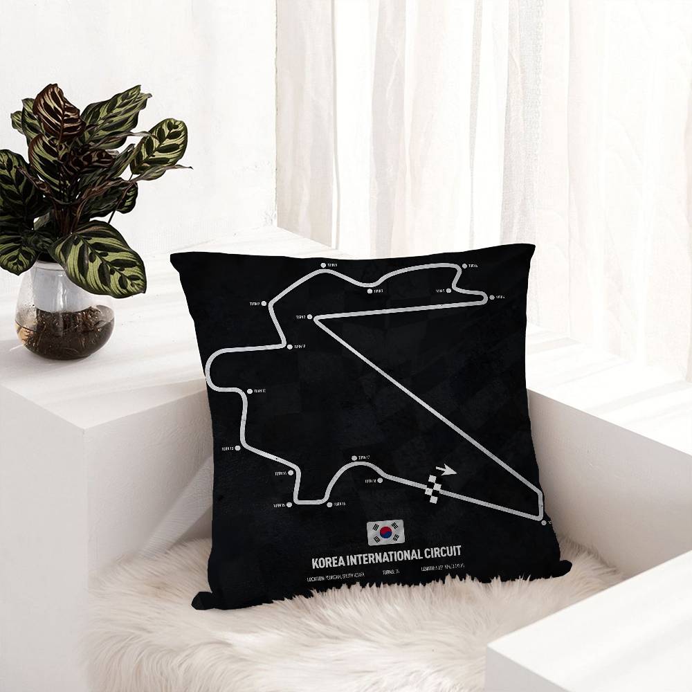 F1 Track Personalized Pillow Cover Kids Bedroom Wild Party Decor Pillowcase Kid Birthday Shower Gift