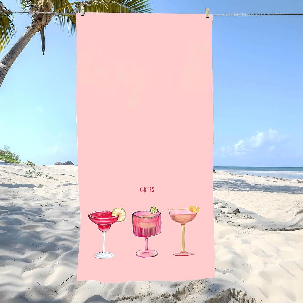 Lively S-Summer Party Prints Towel Beach Towel Oversized Super Absorbent Soft Swim Beachtowels For Men, Women