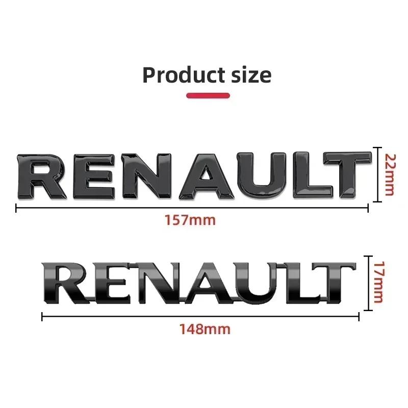 ABS 3D logo Car Rear Trunk Emblem Badge Sticker for Renault Megane 2 Duster B Logan Captur Clio Laguna Fluence Kadjar Accessories