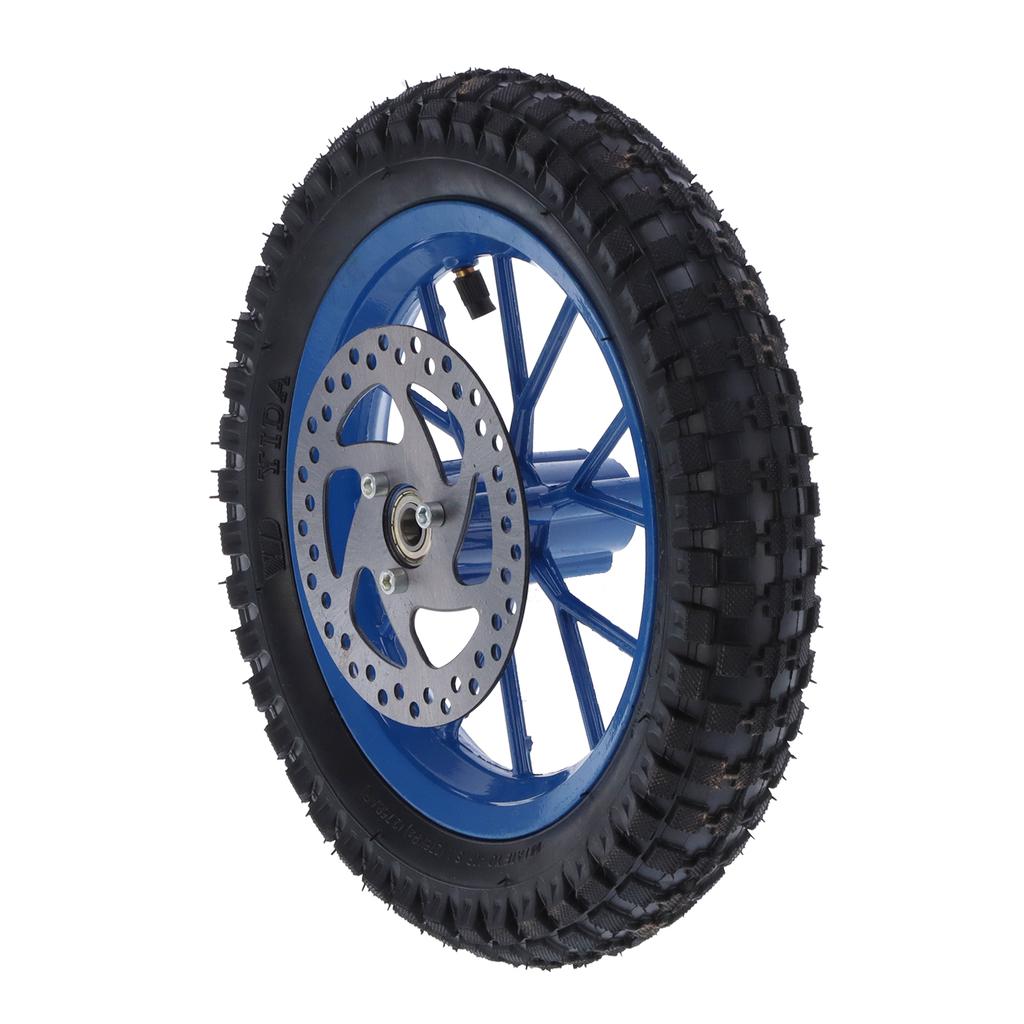 Gummi-Vorderradreifen 12,5x2,75in Scheibenbremse Kettenradschrauben für 47cc 49cc 2-Takt Mini Dirt