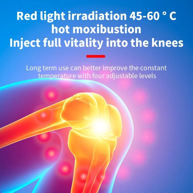 2026 New Gift Wireless Electric Knee Massager with Heating Warm Relaxation for Knee Shoulder Elbow Portable Adjustable Vibration Massage