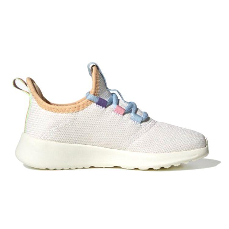 Adidas Cloudfoam Pure 2.0 Non-Slip Shock Absorbing Mid-Top Running Shoes Kids Sneakers White Purple Blue GY1931
