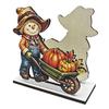 Decorative Napkin Stand for Kitchen Fall Scarecrow Wooden Holder, Harvest Pumpkin Rustic Ornaments Dispenser, Thanksgiving Farmhouse Tabletop