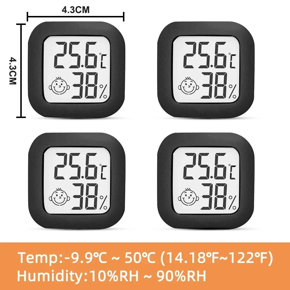 Naughty Bird 4 Pack Mini Indoor Digital Thermometer Higrometer Set Room Humidity Gauge Miernik Wyświetlacz LCD Czujnik Temperatury