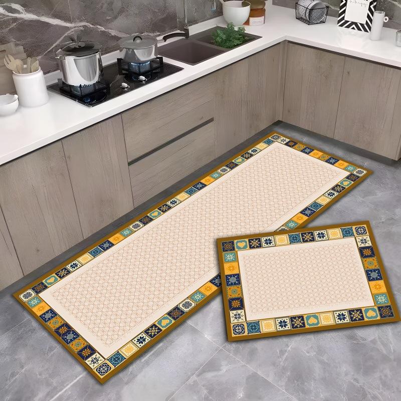 

Нескользящие кухонные ковры Длинный ковер Коврик для пола Винтажный коврик для пола Входная дверь Спальня Коврики Абсорбирующие Бытовые 40x60cm