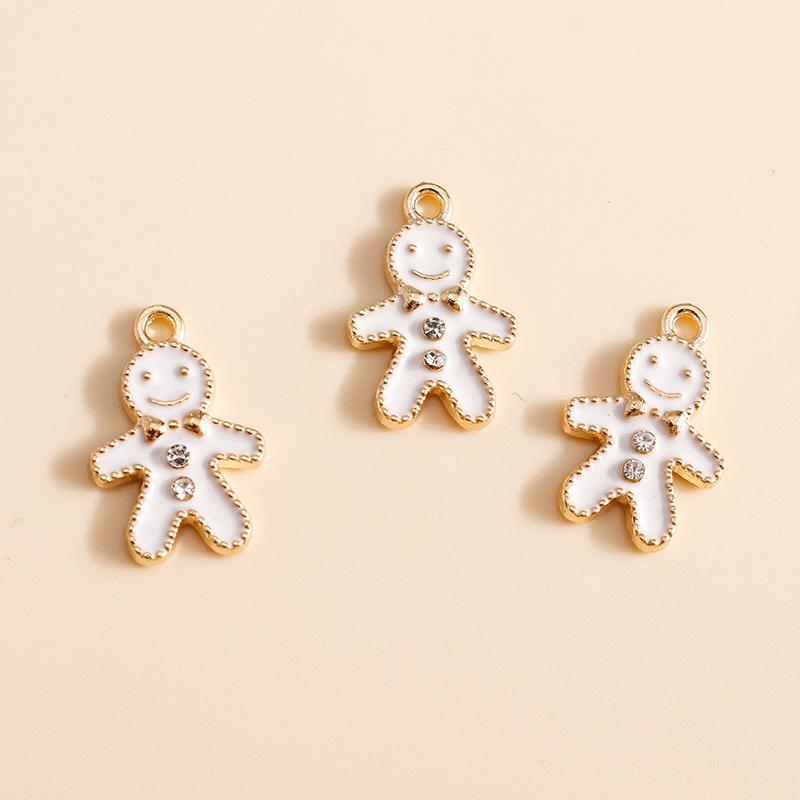 10pcs 16*21mm Enamel Christmas Bell Charms DIY for Bracelets Pendants Earrings Making Creative Gift Charms Jewelry Accessories