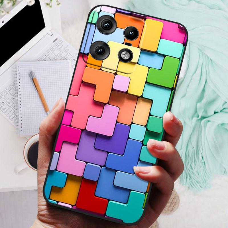 Etui na Moto Edge 50 Pro Luksusowe Zwierzęta Silikonowy Tylny Pokrowiec na Telefon Do Motorola Edge 50 Pro 5G Etui Ochronna Obudowa Edge50 pro