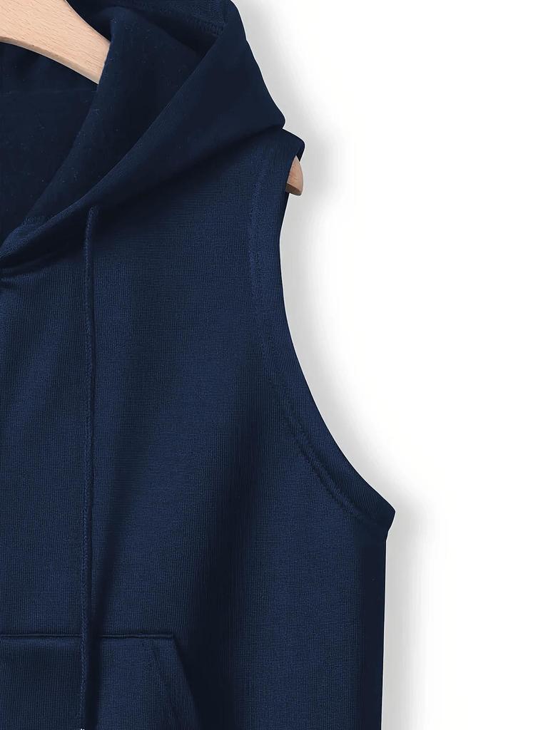 2025 Plus Size Women's Hooded Vest - Trendy, Casual, Loose, Slimming, Sleeveless Zipper Cardigan for Spring/Autumn