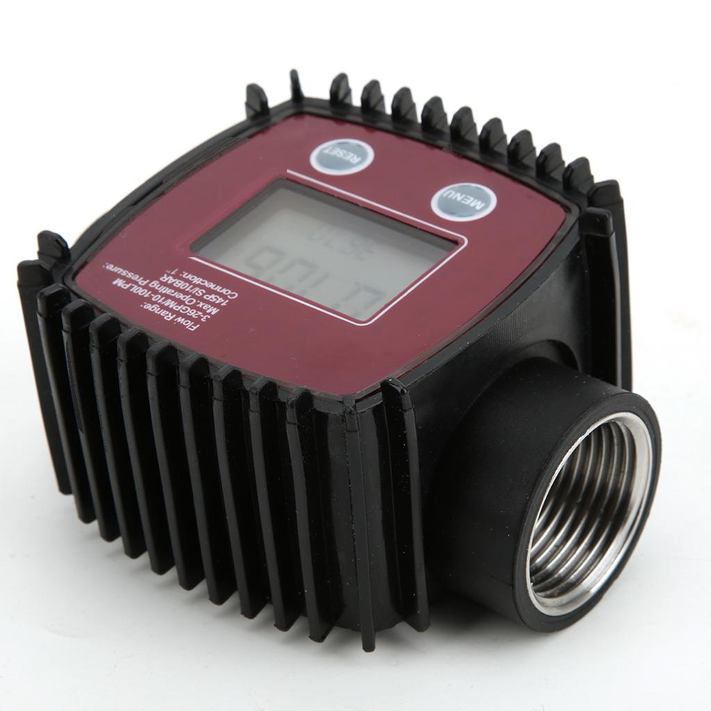 K25 1in Innengewinde Durchflussmesser Digitalanzeige Wasser Flüssigkeitsdurchflusssensor 10?100LMIN