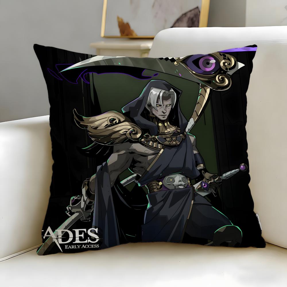 Popular Game Hades Cushion Cover Soft EasyWash Pillow Case Versatile for Couch Bed Travel and Office