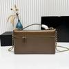 Litchi Textured Small Square Crossbody Bag Top Handle Chain Strap Womens Daily Shoulder