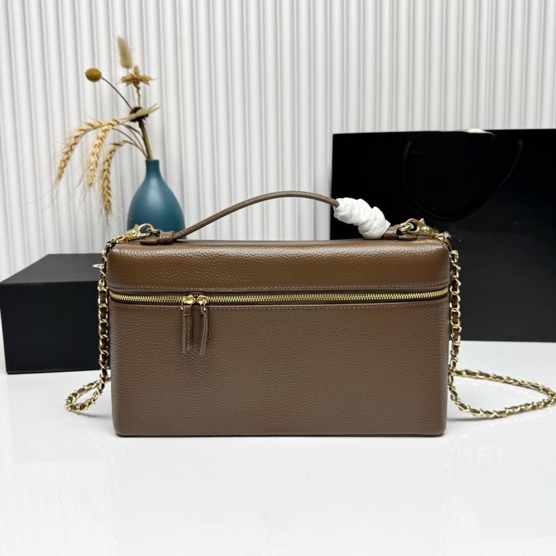 Litchi Textured Small Square Crossbody Bag Top Handle Chain Strap Womens Daily Shoulder