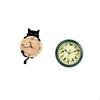 Musical Birds Wall Clock No Ticking Sound Easy To Read Lightweight Decorative Green Frame Hanging