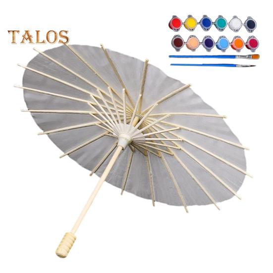 

30/40/60/84 см бумажный зонтик для самостоятельной росписи вручную в китайском стиле, декоративный зонтик из масляной бумаги с деревянной ручкой, детские раскраски, восточные поделки из зонтиков S