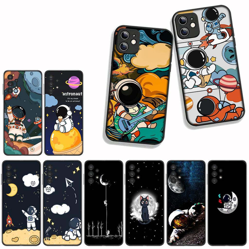 For Xiaomi Redmi 15C 15 A4 A5 9A 9T 10A 10C 9C NFC Note 11 9 8 10 Pro 8T Phone Cover Case Moon Stars Sky Astronaut Cat Rocket
