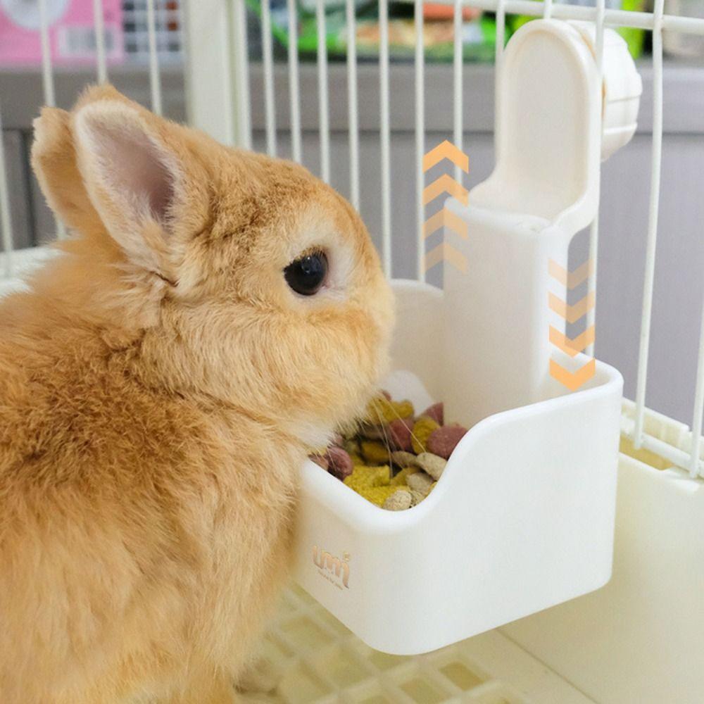 Bite Resistant Rabbit Drinking Bowl Sliding Rail Movement Guinea Pigs Feeding Bowl  Cage Mount