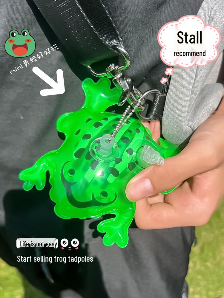 Glowing Frog Balloon Backpack Pendant Keychain – Cute Cartoon Gift