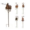 Garden Decoration Stake Metal Bird House Stakes, Feeder Decor, Weatherproof Patio Lawn Ornament Iron Art Decor for Outdoor Yard Flower Bed Perch