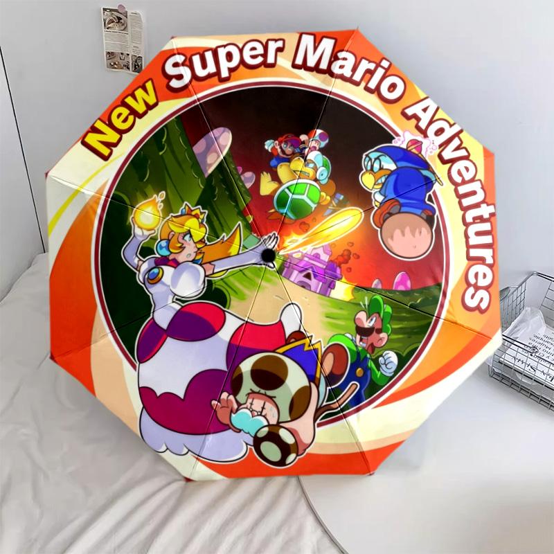 Super Mario Game Umbrella Automatic Open Close Umbrella