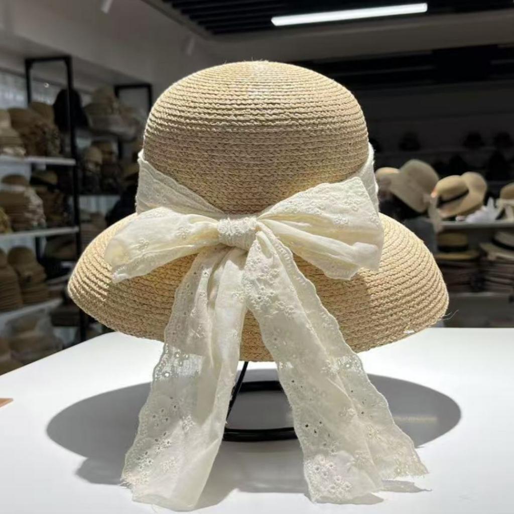 High quality raffia hat women's summer seaside beach vacation sun protection sunshade big edge top hat bucket hat