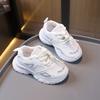 Kids Sneakers Pull Rope Mesh Breathable Children Sports Shoes Thick Soft Sole 2025 New Fashion Students Running Shoes Non-slip