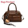Retro Bowling Bag Handbag Pu Material With Zipper Closure For Daily Use