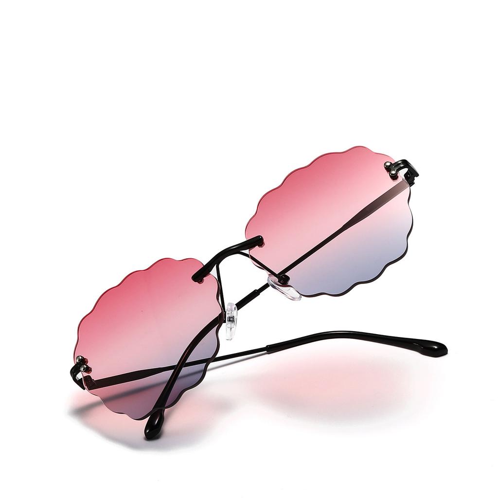 Cloud Rimless Sunglasses Women'S Wavy Sunglasses Men'S Glasses