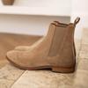 Neue Chelsea Boots für Herren Business Kuhveloursleder Spitzschuh Slipper Einfarbig Herren Formelle Stiefel Größe 38-46 Vintage Herren Stiefeletten