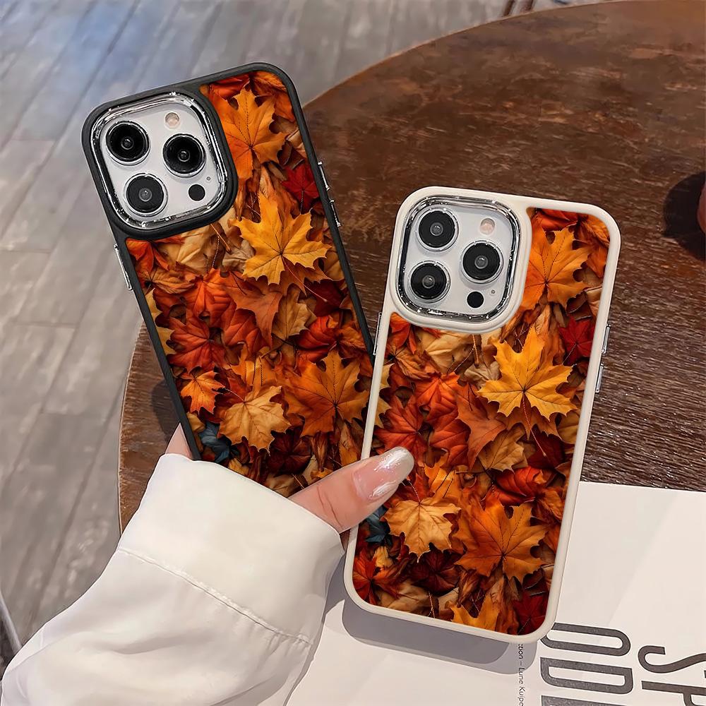 Autumn leaves Case For iPhone 16 15 14 13 12 11 Pro Max X XR 7 8 Plus Clear Soft Case Funda Coque