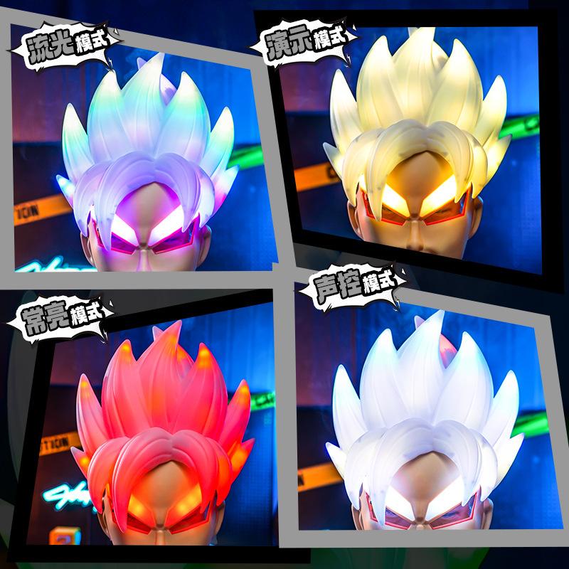 Dragon Ball Super Saiyan Deformation Luminous Mask Colorful Light Fog Effect Cosplay Role-Playing Surprise Birthday Gift