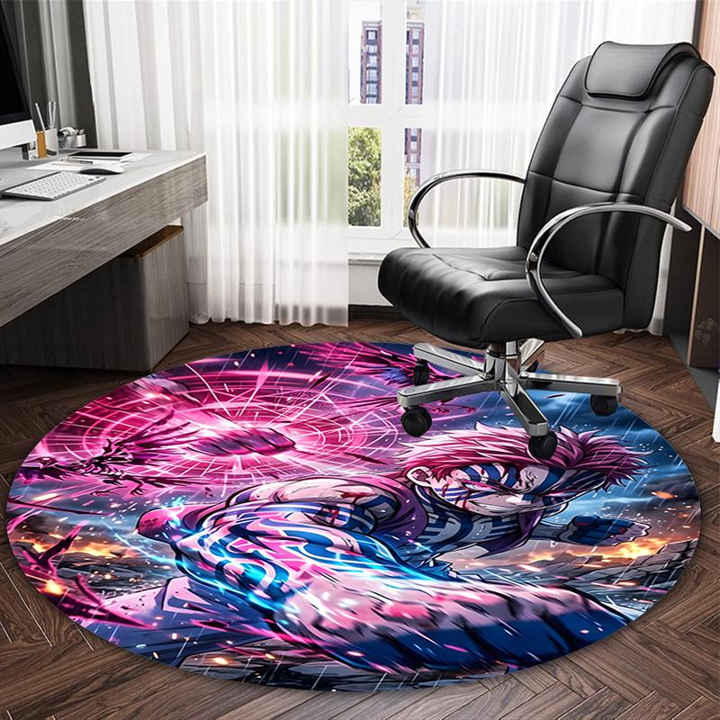 1pc Akaza  Carpet, Round Rug, Comfortable, Suitable for Entryways, Living Rooms, Office, And Bedrooms, Christmas Decoration