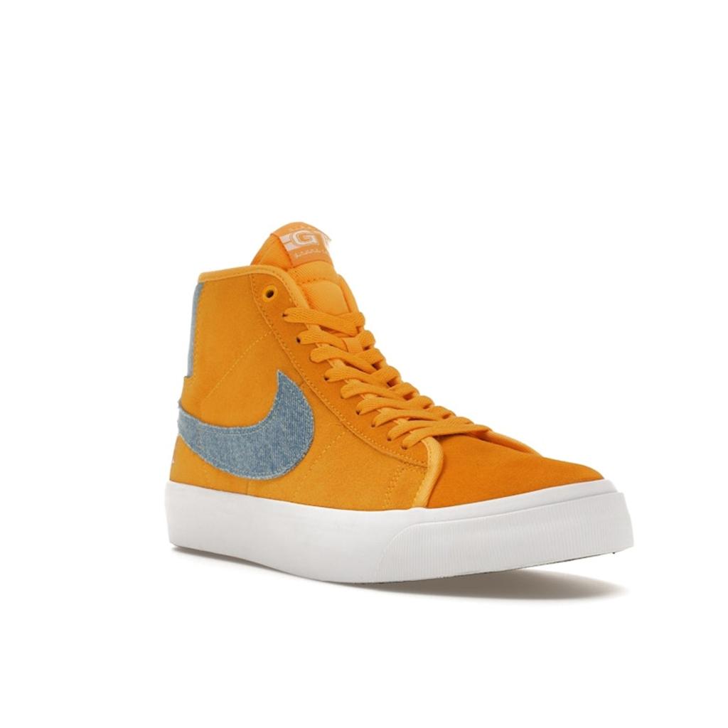 Grant Taylor x Nike Zoom Blazer Mid Pro GT SB University Gold Denim Unisex Sneakers Game-Royal White Black FD0269-700