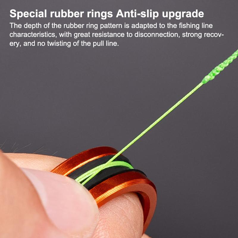 1Pcs Fishing Line Puller Anti-Slip Rubber Ring Durable Construction Compact Design Portable Line Pull Loop Fishing Accessories