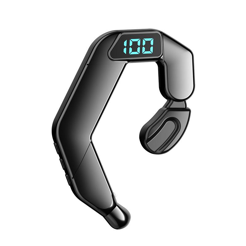 V19 Bluetooth-Ohrhörer: Neues Modell mit Digitalanzeige, einzelner Ohrbügel, Nicht-In-Ear-Design für Sport & Business.