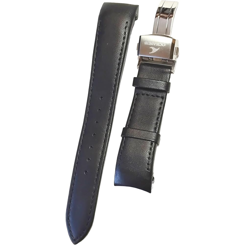 Casio Оригинальный OCW-T601TLB-1AJF Запасной ремешок Черный кожаный ремешок