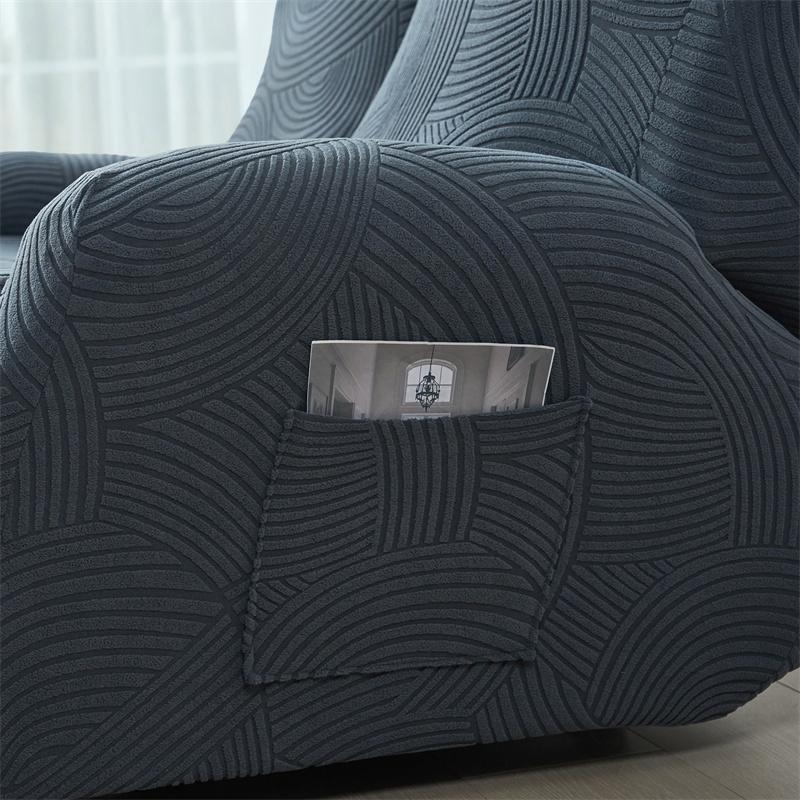 6pcs Solid Color Split Recliner Sofa Cove All-inclusive Elastic Armchair Cover durable Recliner Couch Slipcover for living room