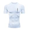 Black Sword Design  Men's Sports T-Shirt Training Fitness Compression Workout T-Shirt Quick Dry Short Sleeve