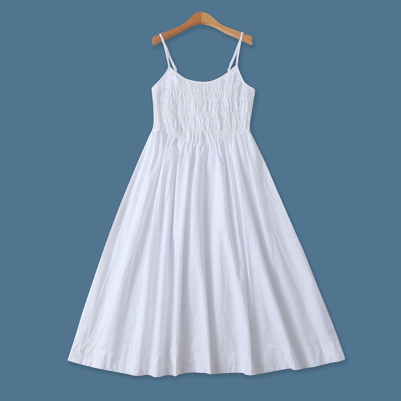 

Хлопковый сарафан на подтяжках Лето Новое поступление Экспорт Женская мода Подтяжки Регулируемый Пуловер Эластичное присборенное платье 32744