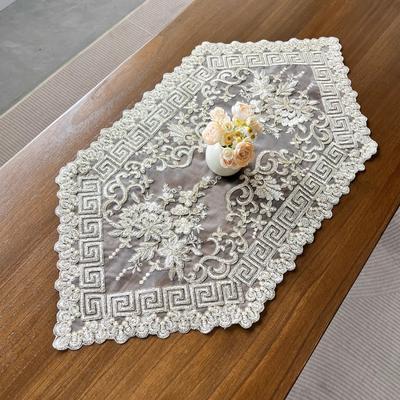 35x83cm Luxus Vintage Oval bestickt Wohnzimmer Kaffee Tischdecke Tee Tablett Wein Set Weihnachten Hochzeit Schlafzimmer Dekoration