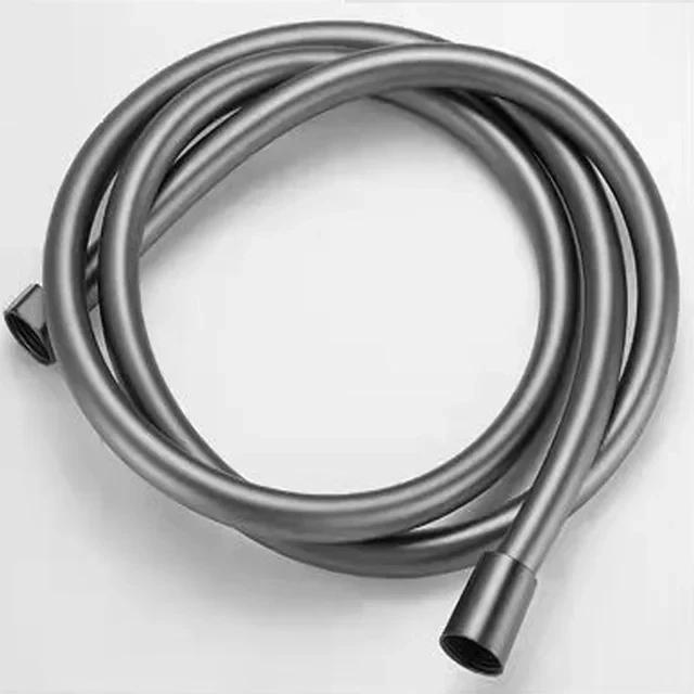Golden 1.5M PVC High Pressure Shower Hose Flexible Shower Tube for Bathroom Shower Head Silver Black Bath Shower Hose Accessorie