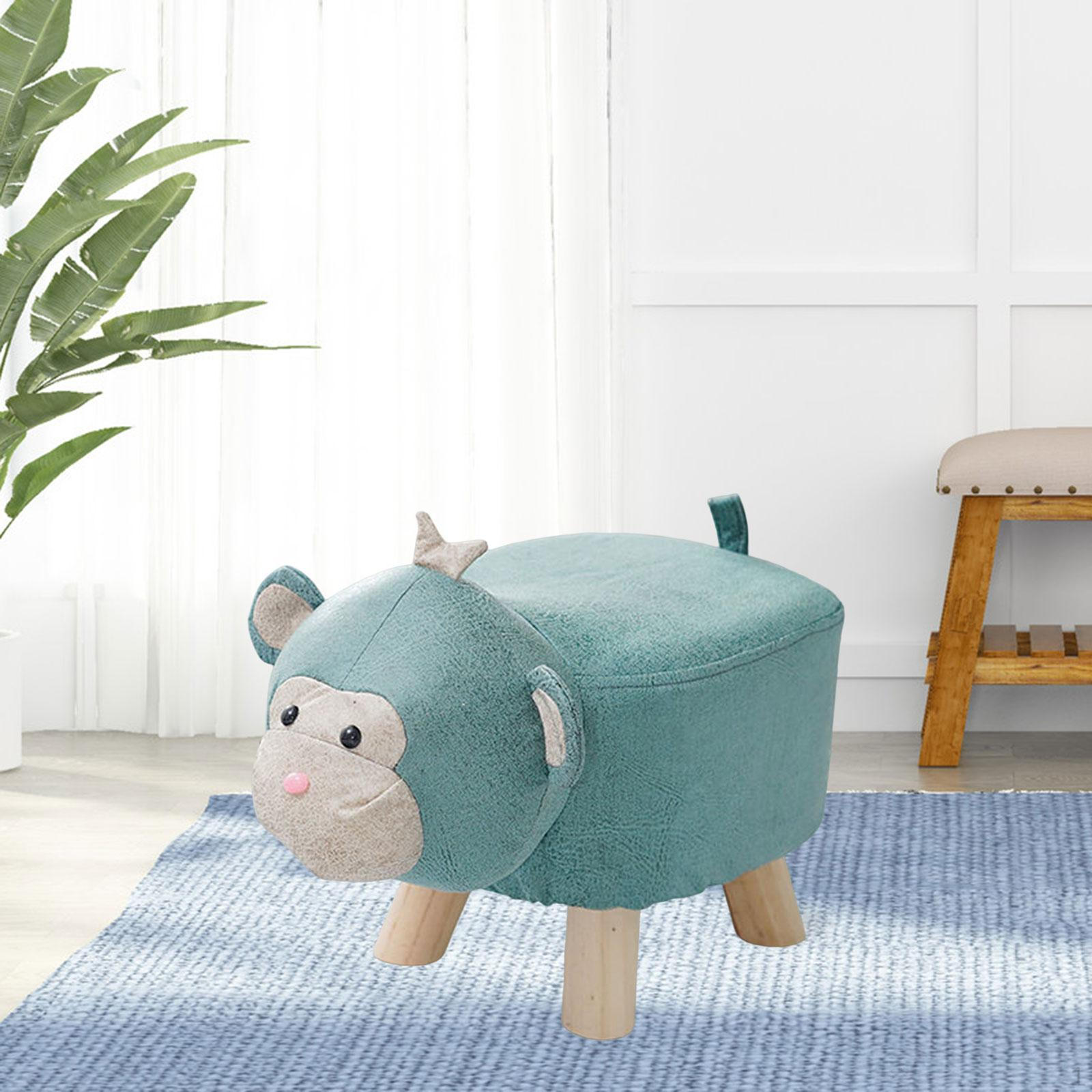 

Adorable Animal Footrest Ottoman for Home And Office Use blue monkey