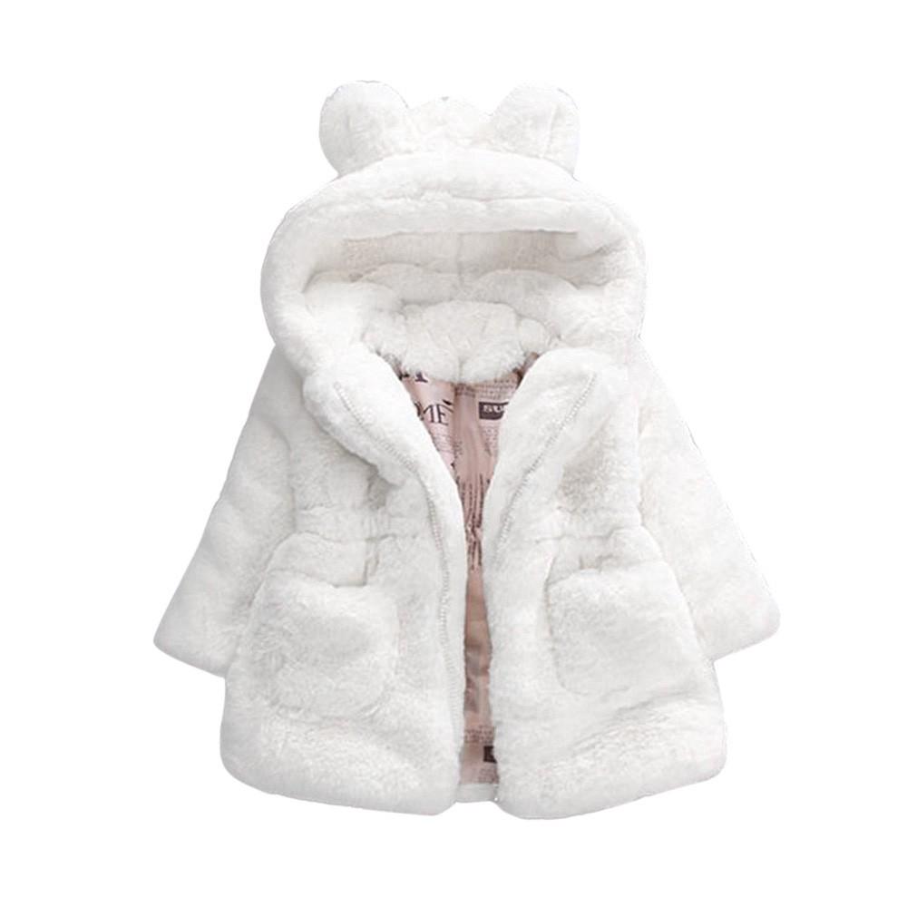 Baby Infant Girls Autumn Winter Hooded Coat Cloak Jacket Thick Warm Clothes