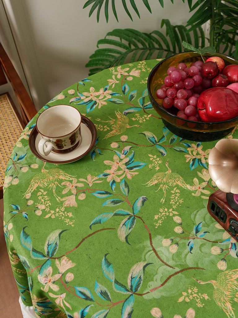 French Atmosphere Sensation Fabric Tablecloth Vintage High-End Restaurant Home Use Lace Trim Mink Cover Tablecloth