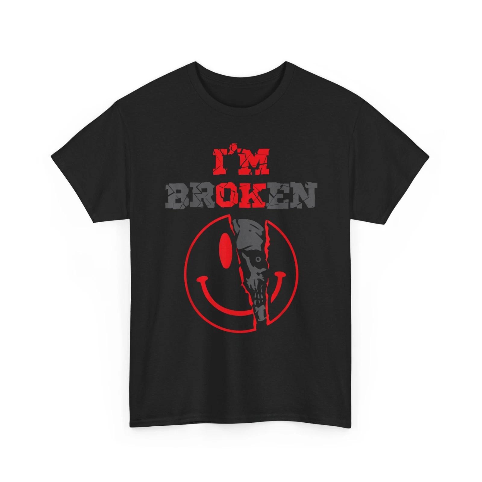I m OK Broken Shirt, Confused Smile I m Broken Invisible Illness Shirt 2XL