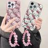 Cute Hello Kitty Lanyard Phone Case For Xiaomi Redmi 15 15C 14C 13C 12C A5 12 Note 14 Pro 13 12 Pro Plus 11 11S 4G 5G Casing